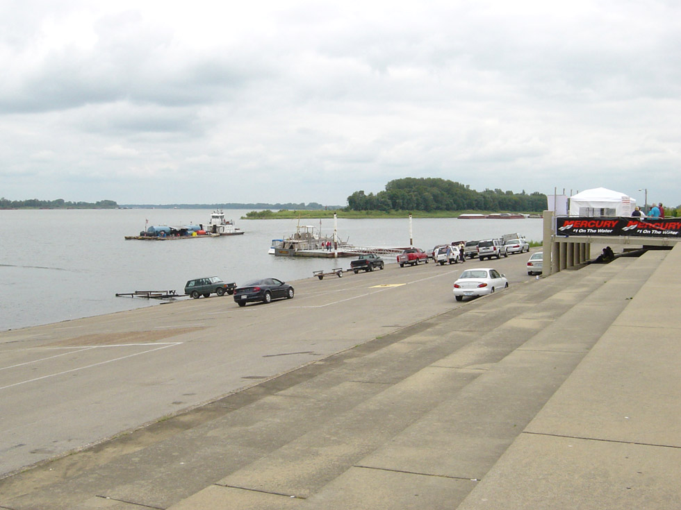 Flatboat Docked (center)