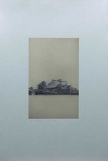 gicl�e produced from drawing of a mobile home destroyed by fire