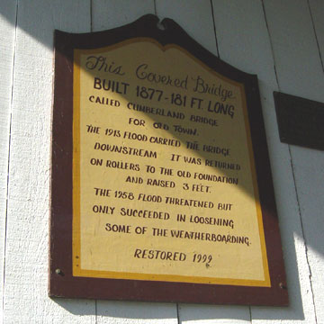 Plaque Inside Bridge