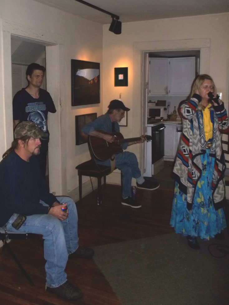 John, Tom (seated), Dave, and Kat