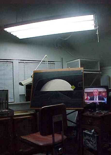 6/12/01-- Car Series, Moon (3rd overhead light)