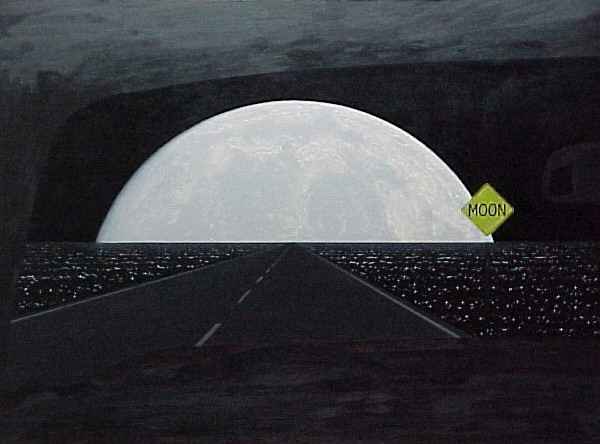 7/15/01-- Car Series, Moon (gray ground texture)