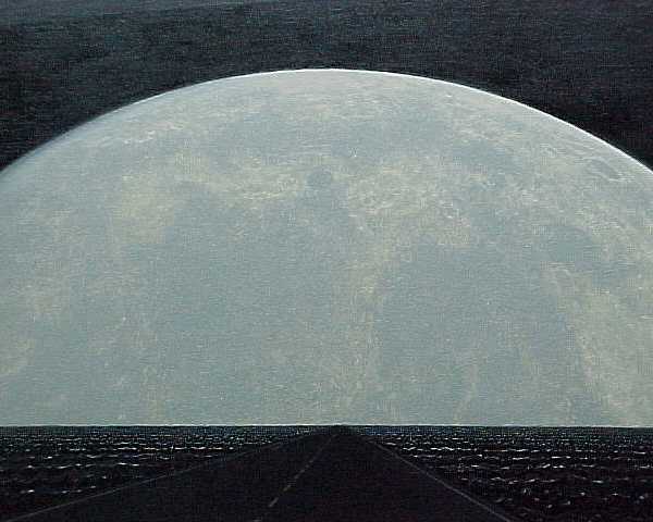 8/21/01-- Car Series, Moon (used up old paint)