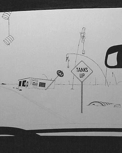 10/8/01-- Car Series, Tanks Up (finish black line)