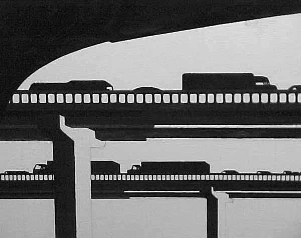2/2/02-- Car Series, Blue Highway (bridge structure)