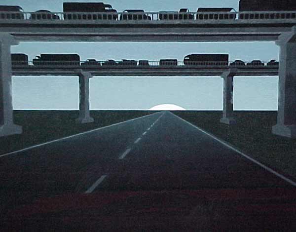 2/25/02-- Car Series, Blue Highway (2nd coat highway)