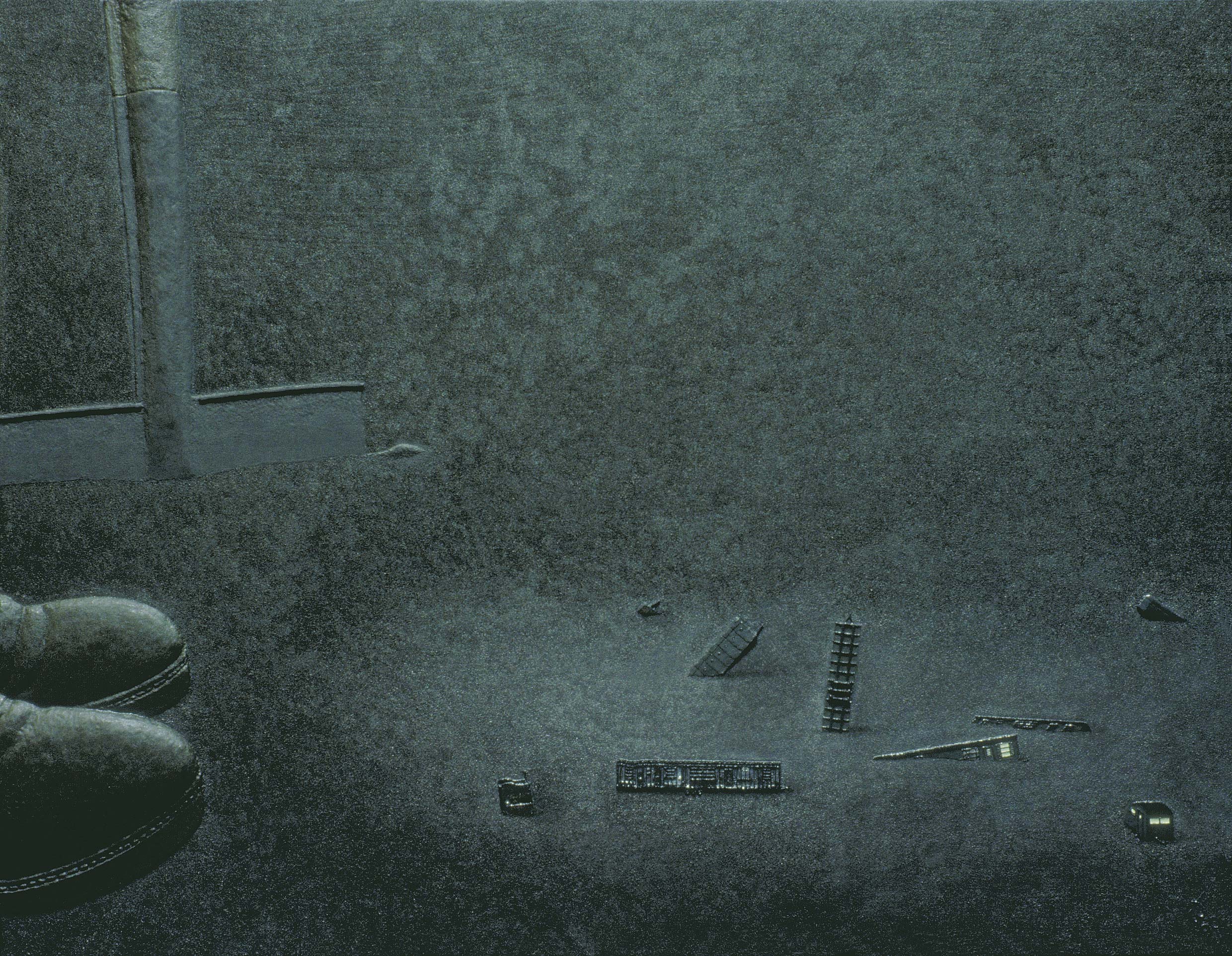 A search for earthworms by vibration of a implanted spade, but only mobile homes rise to the surface and then try to float on it