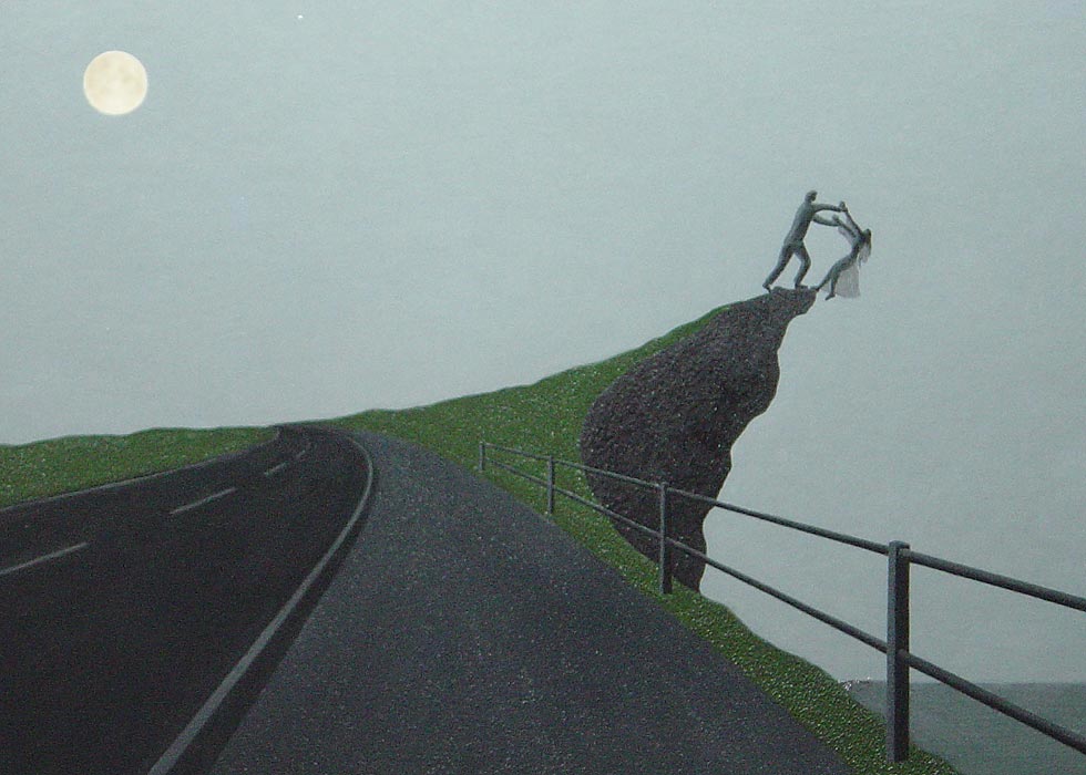 detail of view through windshield