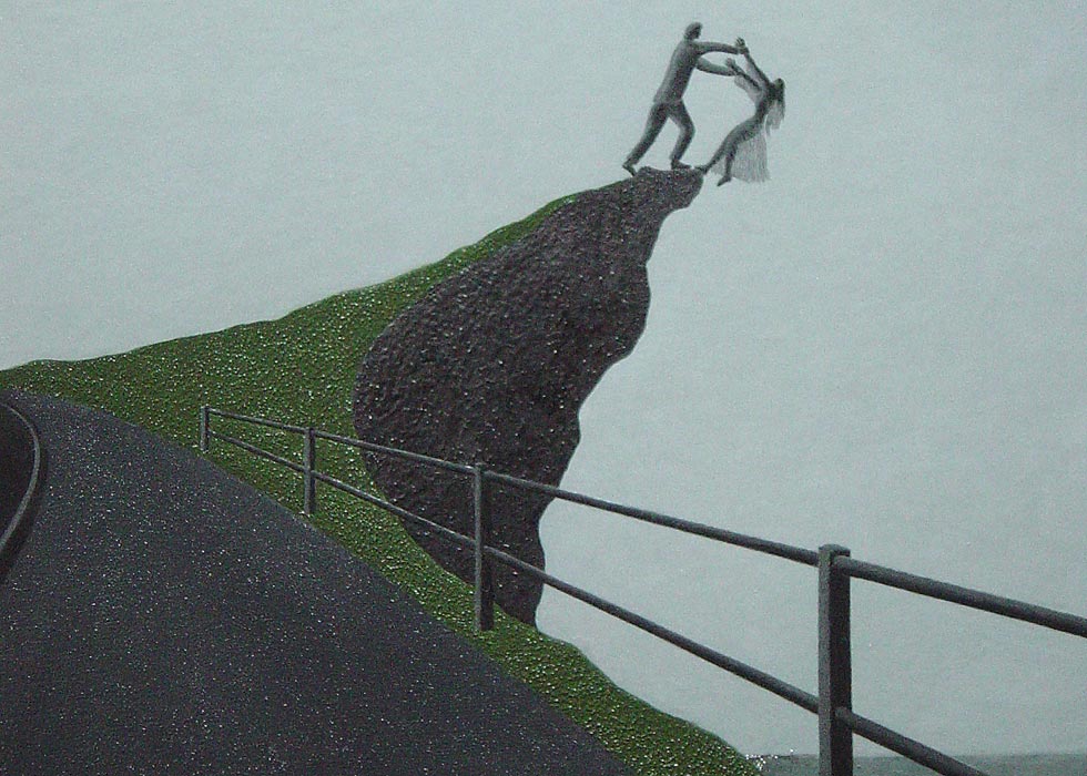 detail of cliff scene