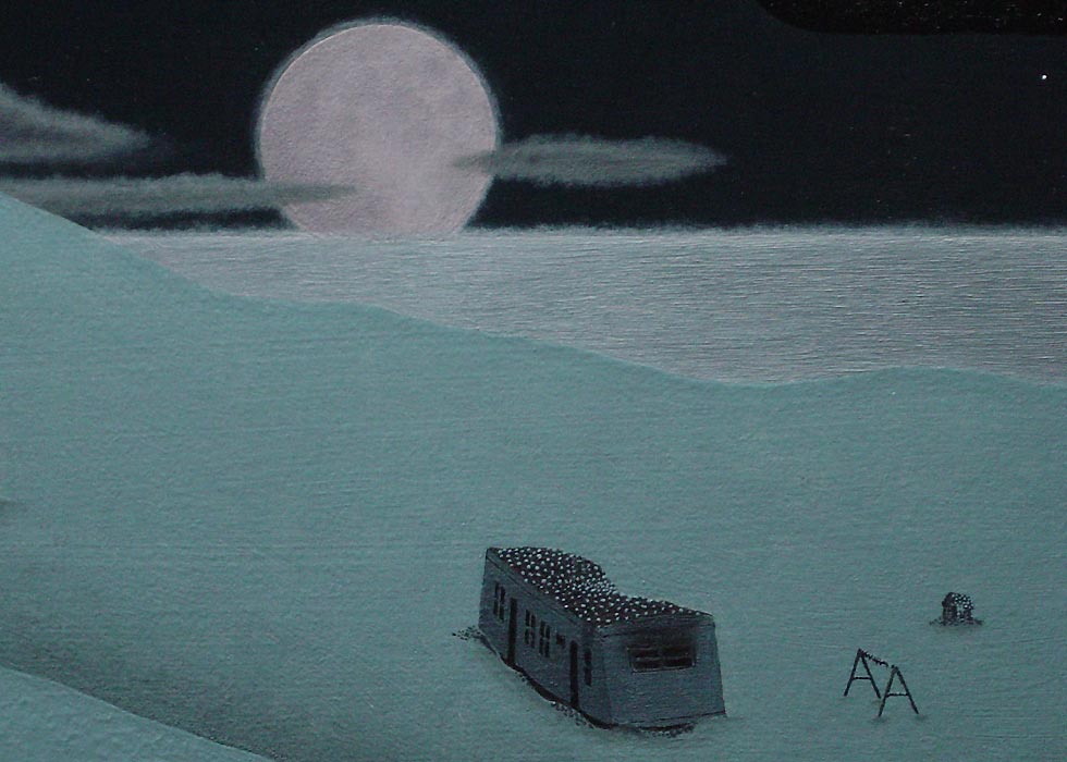 detail of right side of snowscape