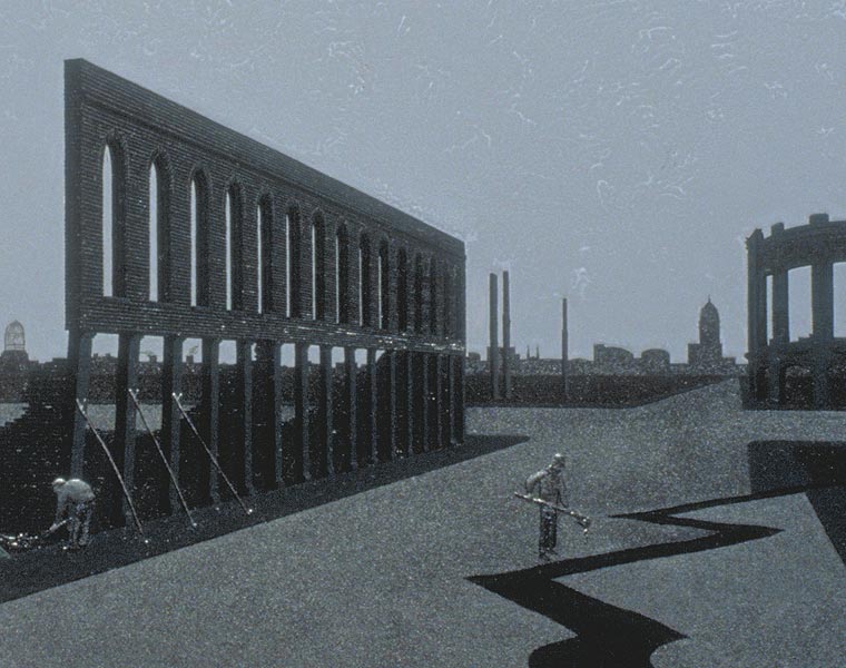 Detail of facade and skyline