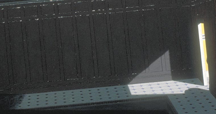 Detail of the swimming pool of the Titanic, showing an area near the door