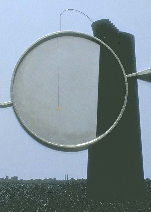 Detail of suspended plate, spectacle, and tower