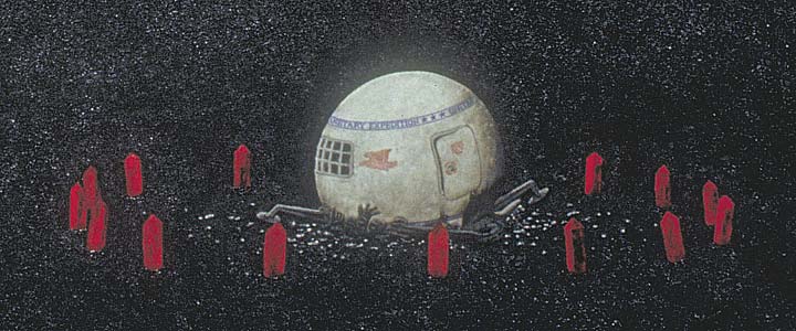 Detail of crash site and crystal circle