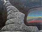 detail of rearview mirror
