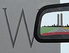 detail of rearview mirror