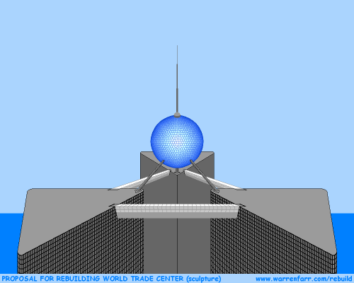 PROPOSAL FOR REBUILDING WORLD TRADE CENTER (with optional sphere sculpture)
